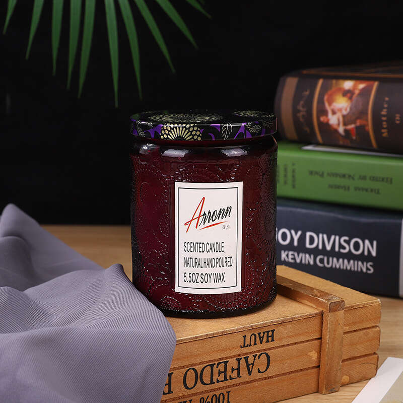 Embossed Cup Plant Essential Oil Aromatherapy Candle Home Bedroom Air Purification Fragrance Birthday Wedding Souvenir W260304 W260305