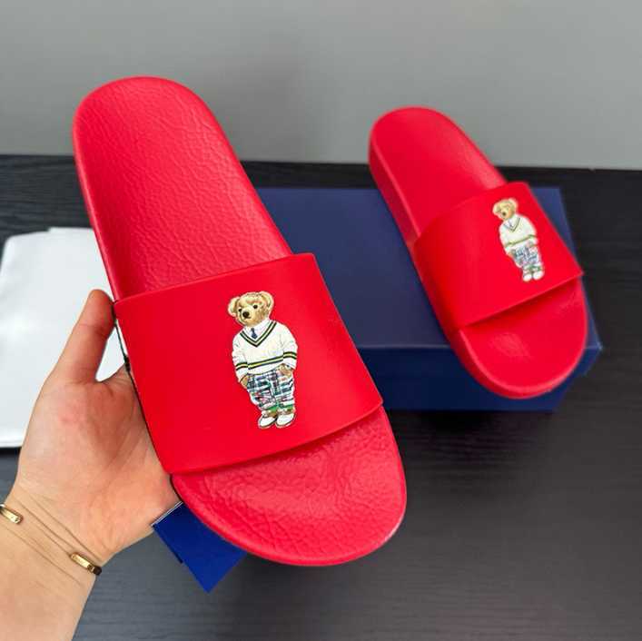 Designer Polo Rahauren Polo Slides Womens Mens Polos Sliper Summer Sliders Polo Sandals Loafer Flat Heel Mule Retro Slide Pool Flip Flops Polos Slip