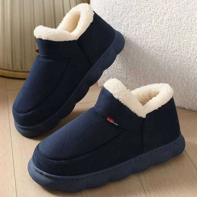 Kidmi Women's Slippers Winter Corduroy Soft Plush Home Cotton for Mens and Womens Warm Anti-slip Shoes