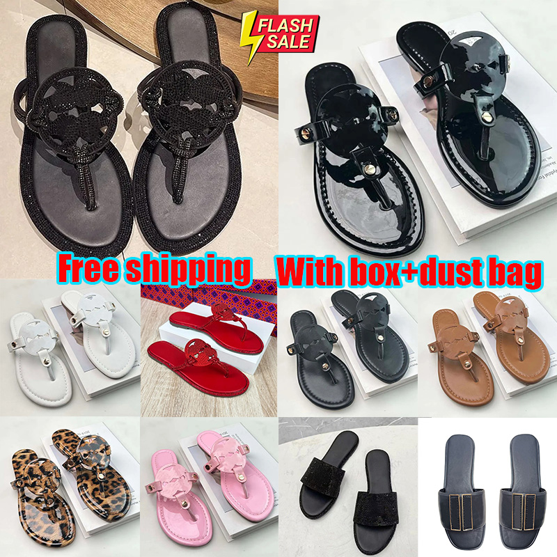 Free shipping with box Designer women pumps soft leather beach comfortable sandals trendy women patent leather flip flops