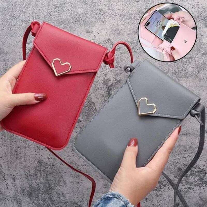 Transparent Touch Screen Mobile Phone Purse Lady Pack large volume daily shopping mobile phone purse girl birthday family gift C260304