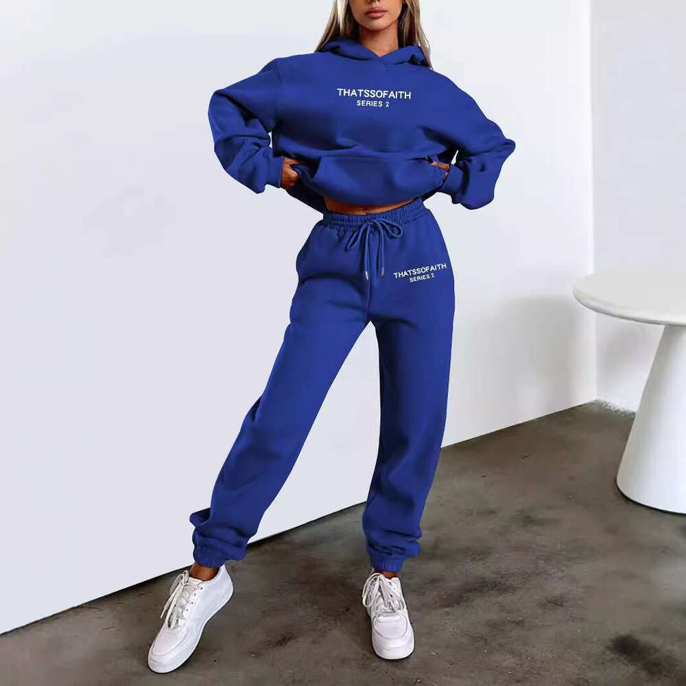 Mardi Hefxessdr Fashion letter Printed Women Hoodie set Street Hip Hop Clothing Casual Female 2pcs Clothing Plush Sweatshirt Two piece set women'