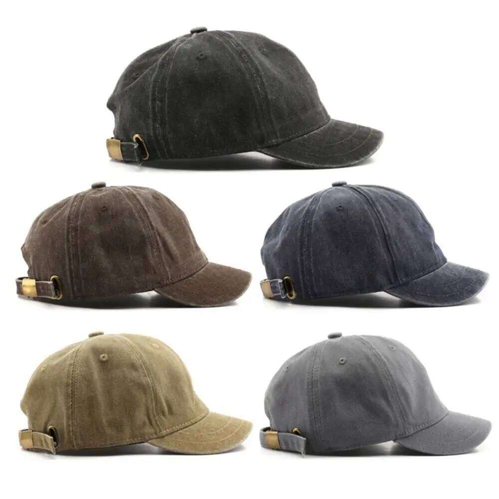 Adjustable Washed Cotton Solid Color Baseball Women Men Unisex Couple Fashion Dad Hat Snapback Cap High Quality Y260304