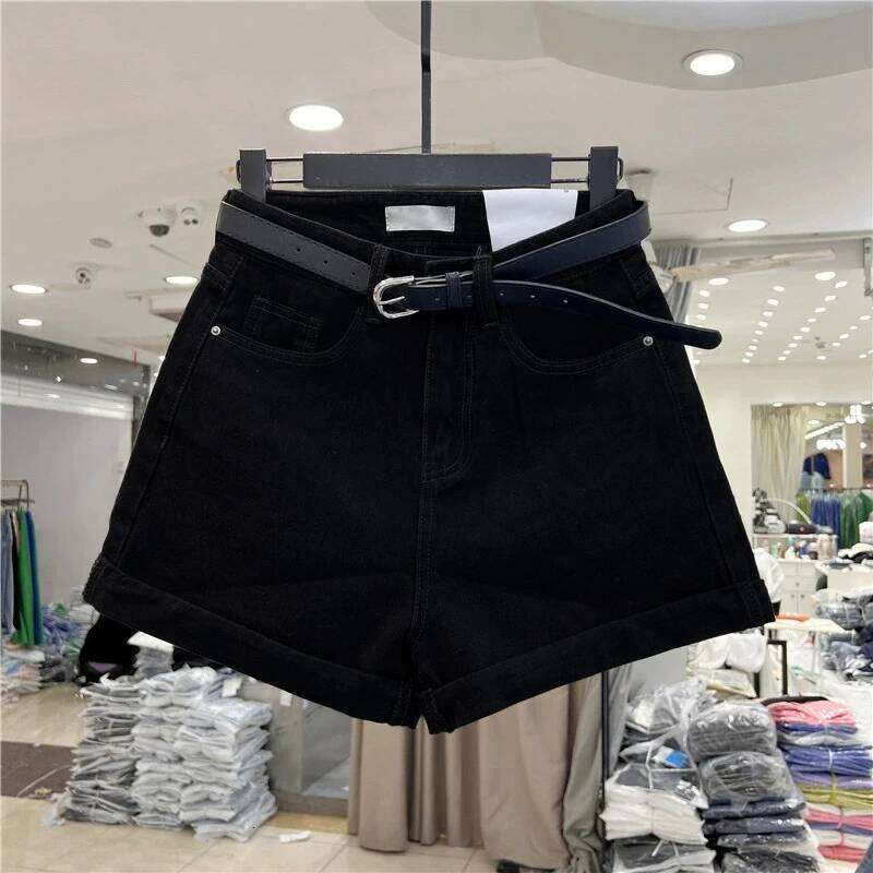 Design Sensibility Denim Cotton Summer Petite Straight-Leg Streetwear Loose Jean Shorts Casual Style Women's Trousers XJ260305