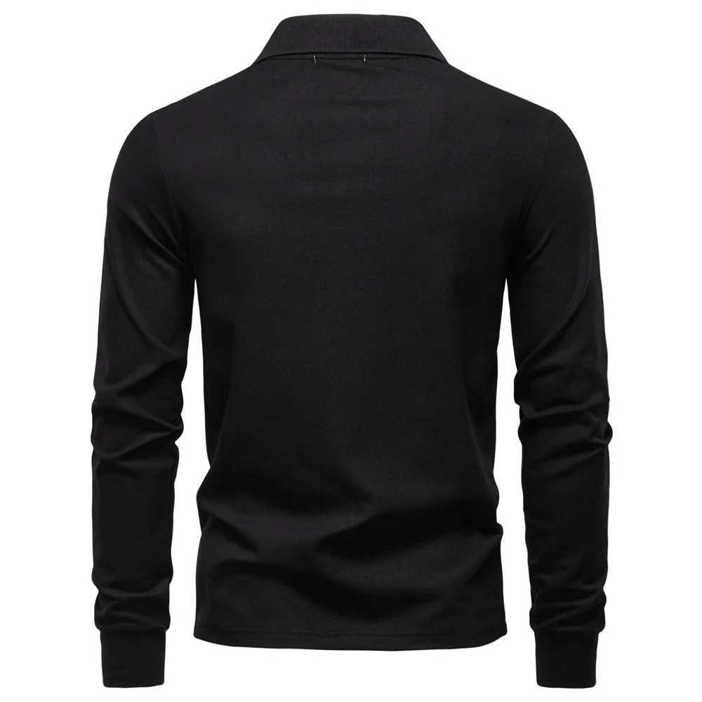 AIOPESON 2025 Business Casual Shirt Men Solid Color Long SLeeve Cotton Rich Blend Breathable Male M260305
