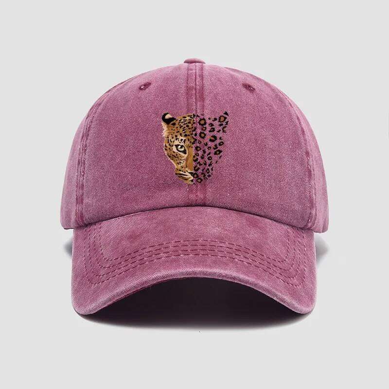 Fashionable baseball cap - Adjustable leopard print design, perfect for casual outings and sports activities Y260304