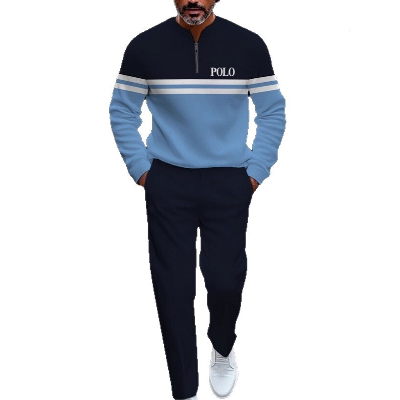 Luxurious Brand Designer Clothing 2026 New Style Half-zip Pullover T-shirt For Men - Casual And Fashionable Long-sleeved Clothing - Men's Sportsw