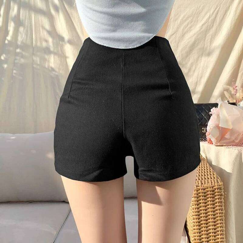 Shorts Women High Waist Casual Korean Style Solid Breathable Hotties Fashion Streetwear Elegant Ladies Sexy Chic Soft Slim Fit XJ260305