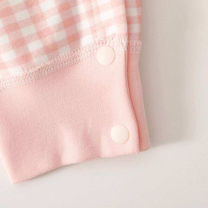 Unisex Baby Cotton Soft Spring-Autumn Romper Set Infant Long-Sleeve Top & Plaid Overalls Halloween Cute Outdoor Crawling Outfit Z260304