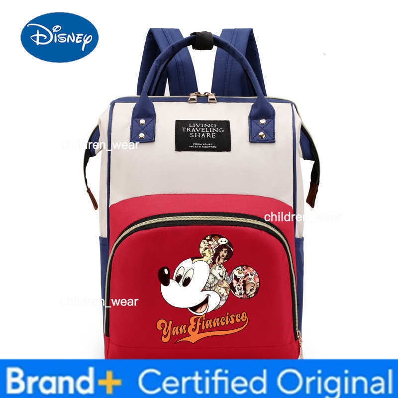 Disney New Mickey Mouse Pattern Backpack Cartoon Student Schoolbag Women Casual Outdoor Backpack Capacity Travel Bag Gift H260305