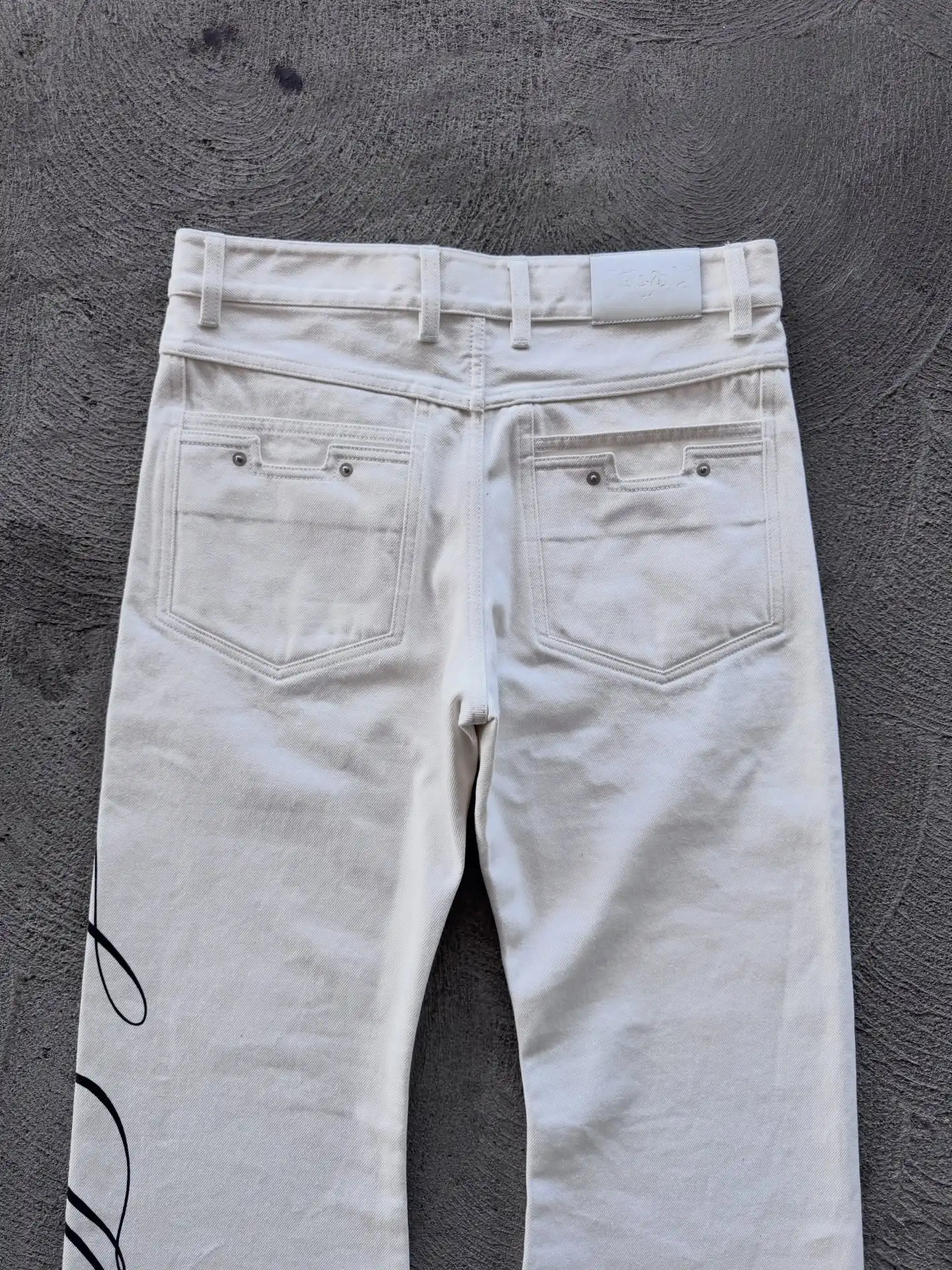 Y2K Fashion White Minimalist Slim Legs Jeans Retro High Street Printing Wide Leg Pants Gothic Trendy Hip Hop Lady 260304