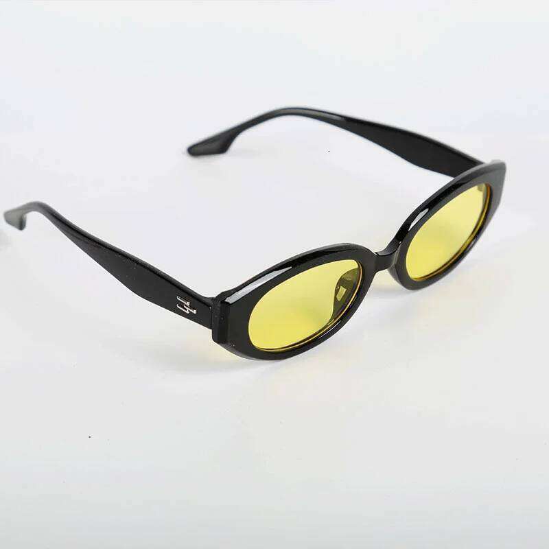 2025 Black Small Frame Sunglasses For Women's Summer Hot Selling, Oval Trendy Sunglasses, Z260305