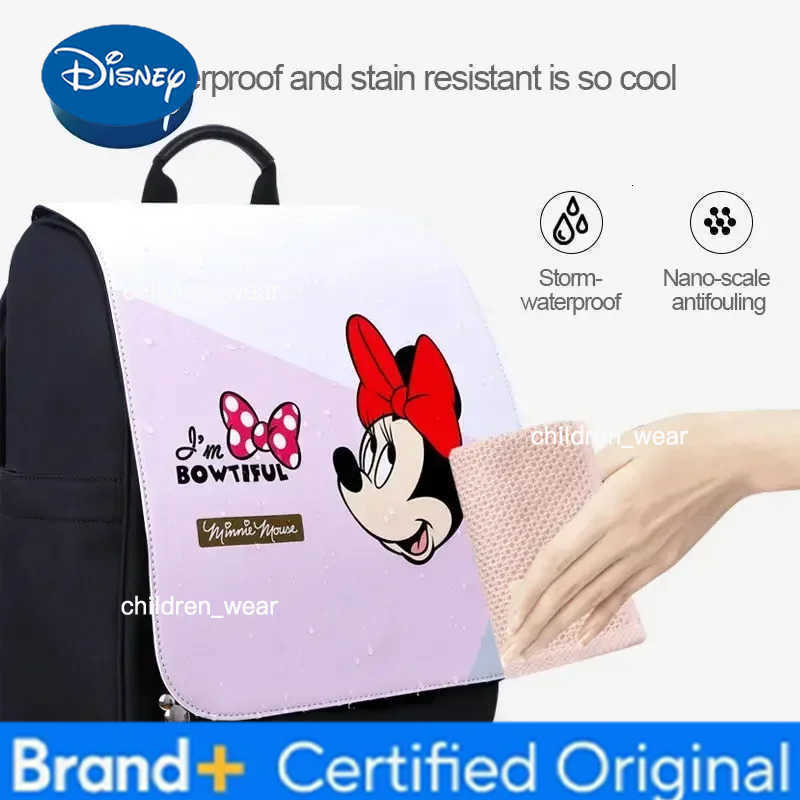 Disney Original New Diaper Bag Backpack Cartoon Cute Baby Bag Luxury Brand Fashion Baby Diaper Bag Large Capacity High Quality H260305