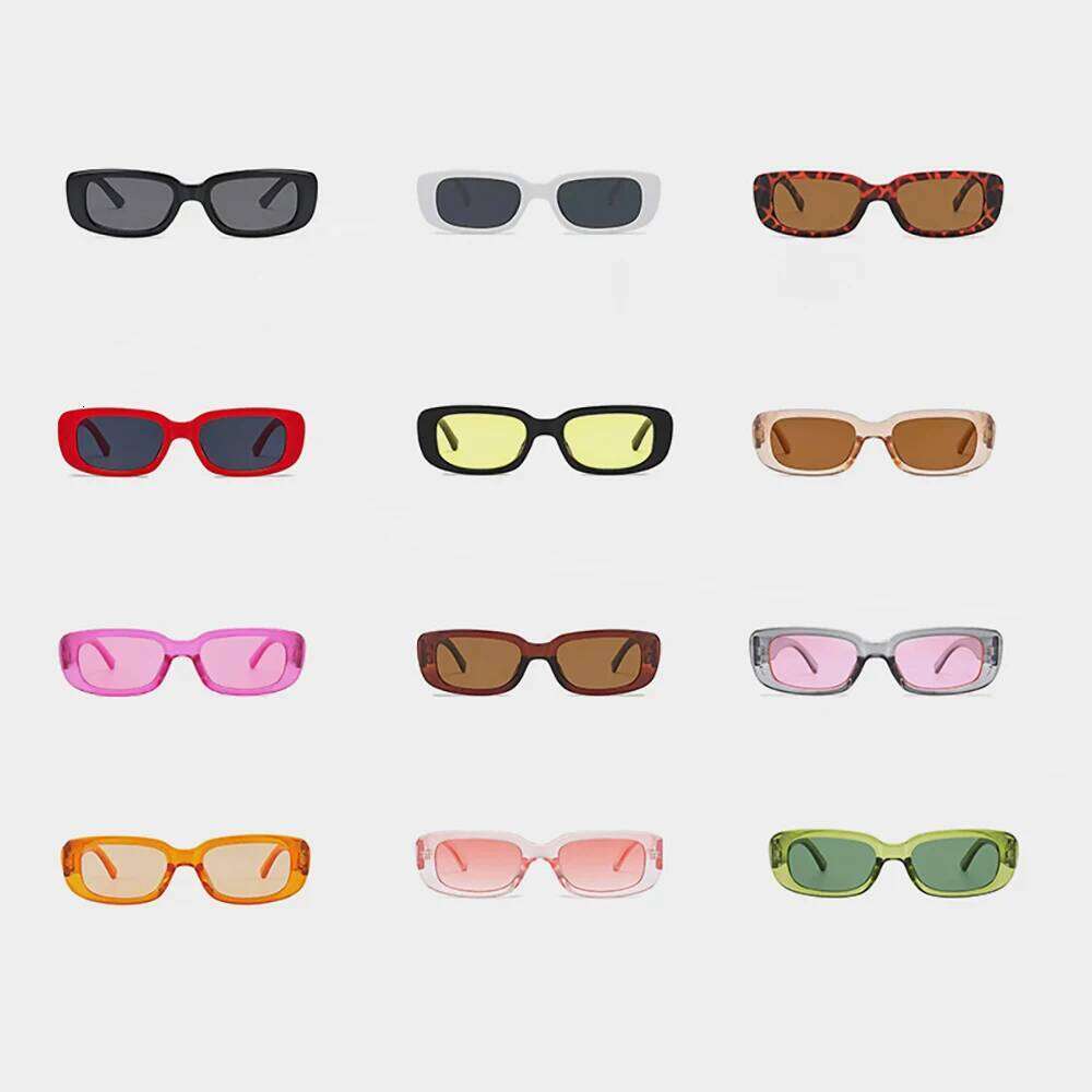 Lovatfirs 9 Pack Square Sunglasses For Party Trip Women Men Different 13 Color UV Protection Z260305