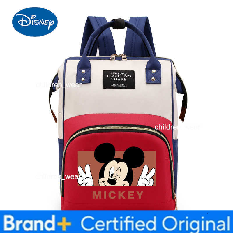 Disney Mickey Mouse Backpack Women Cute Cartoon School Bag Waterproof Canvas Travel Bag for Teen Girls Casual Shoulder Bag H260305