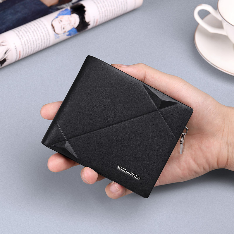 New 2025 men's wallet short zipper bag with large capacity, multiple card slots, small carrying bag, business coin purse swissmilitary swissmilit