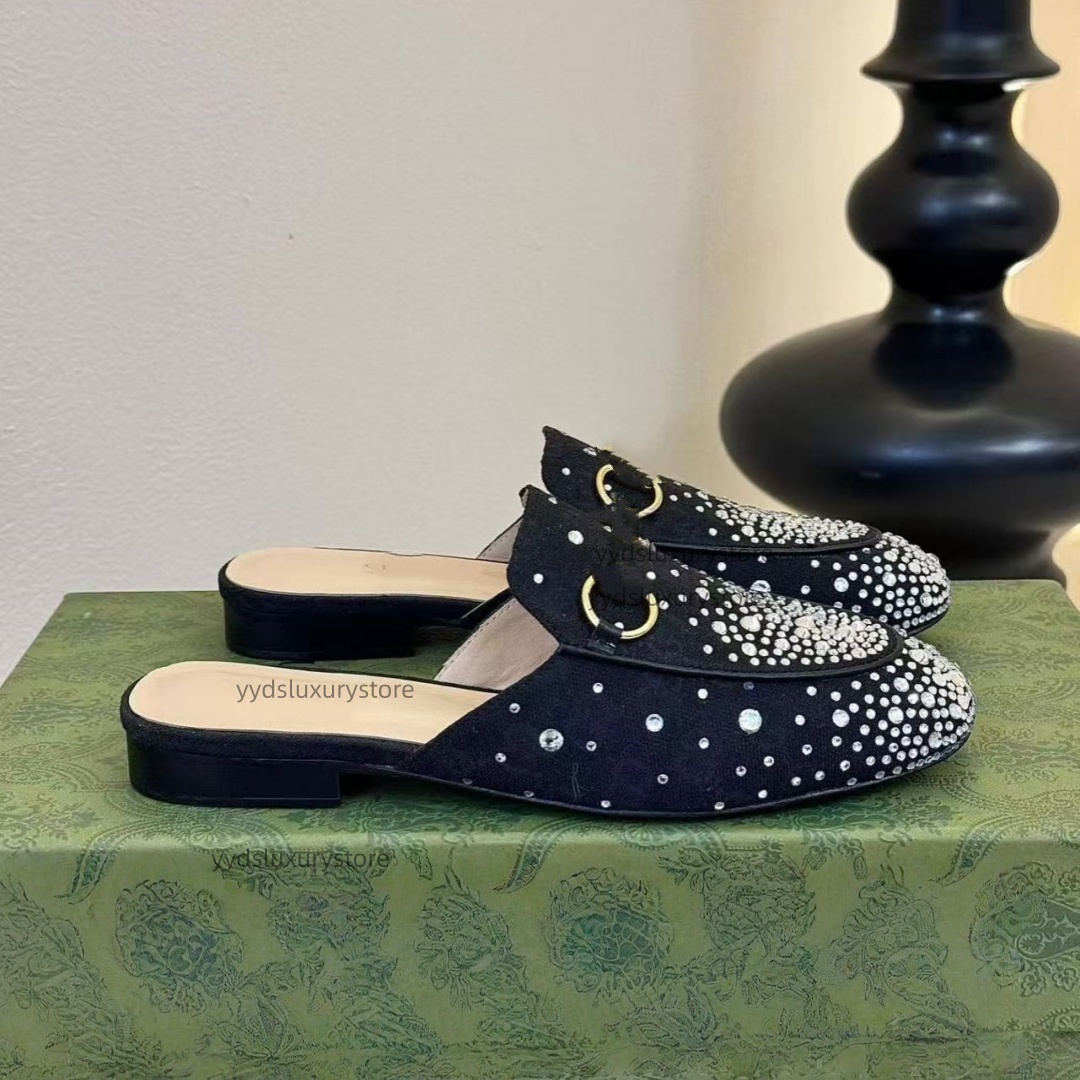 2026 Designer sandals luxury loafers Genuine Leather Flat Shoes flats Shoes rhinestones slip-on shoes women casual shoes transparent mesh breathable sandals