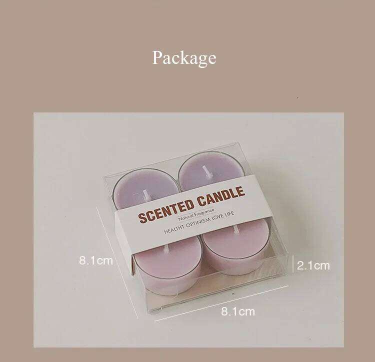 4 Pieces Handmade Scented Aromatherapy Soy Wax Candle for Home Decoration Birthday Party Wedding Photo Props W260304 W260305