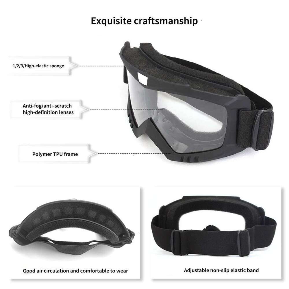 Windproof Goggles HD Motorcycle Outdoor Sports Sun Glasses Eyewear Riding Motocross Ski Summer UV Protection Sunglasses Masks S260304