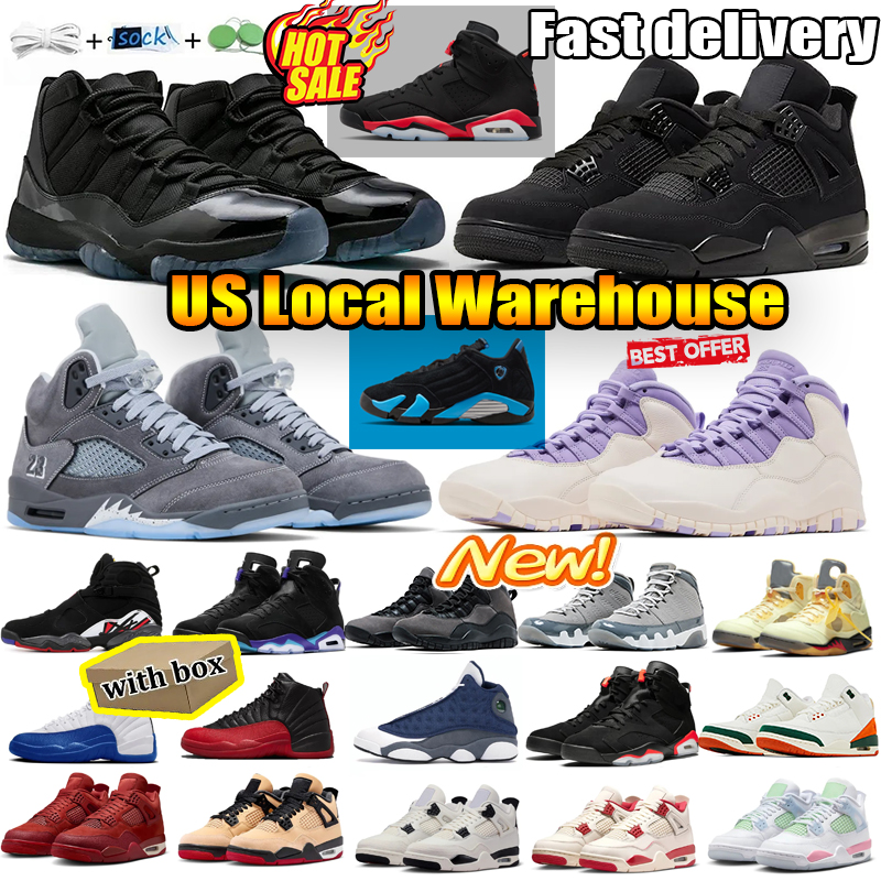 with Box 4s 5s 6s 5s 11s 12s Basketball Shoes Gamma Blue Wolf Grey Varsity Red Sport Royal White Metallic Black Cat Taxi Pearl Pink Comic Steel Men Women trainers