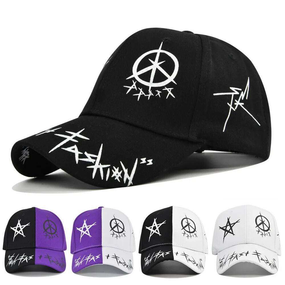 Letter Baseball Graffiti Sun Hip Hop Cap Visor Men Women Patchwork Snapback Casual Fashion Cotton Adjustable Dad Hat Y260304