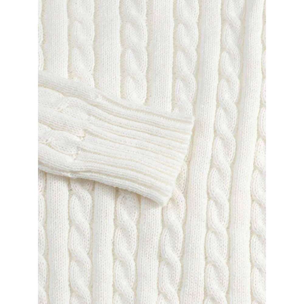 Women's V-neck Fried Dough Twists pullover wool fabric, versatile, fashionable, casual, loose, skin friendly material XJ260305