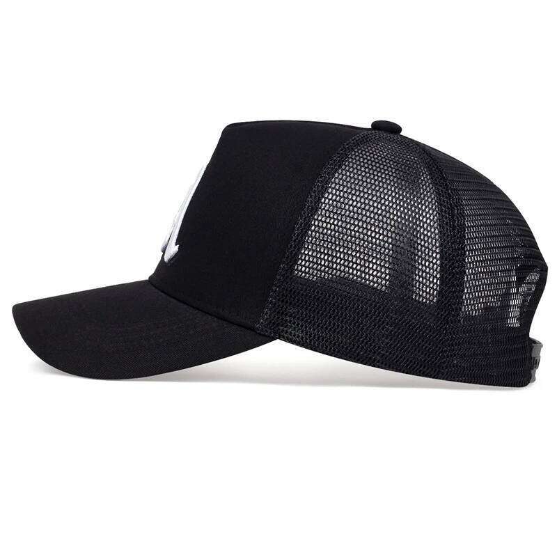 Unisex Gothic Letter A Embroidery Baseball Net Caps Spring and Summer Outdoor Adjustable Casual Hats Sunscreen Hat Y260304