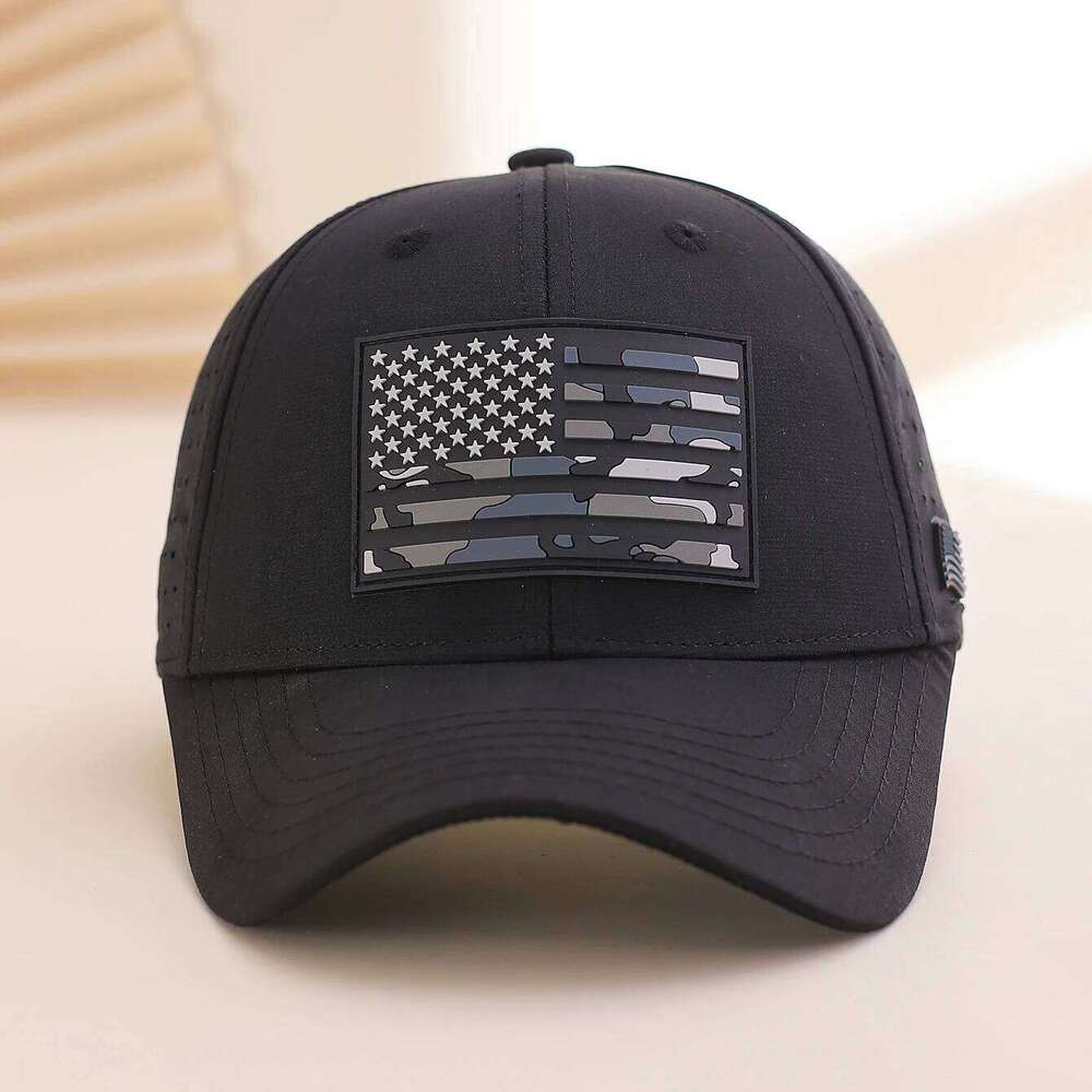 Camouflage flag breathable, adjustable sunshade European and American fashionable baseball cap for daily casual sports Y260304