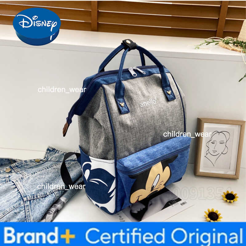 Disney Mickey New Diaper Bag Backpack Cartoon Baby Bag Fashion Trend Baby Diaper Bag Backpack Large Capacity Multifunctional H260305