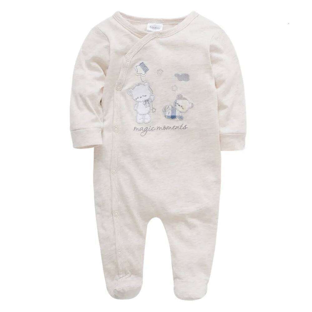 Newborn Baby Boys Romper 100% Cotton Long Sleeve Overalls 0-12 Months Cartoon Design Child Costume Z260304