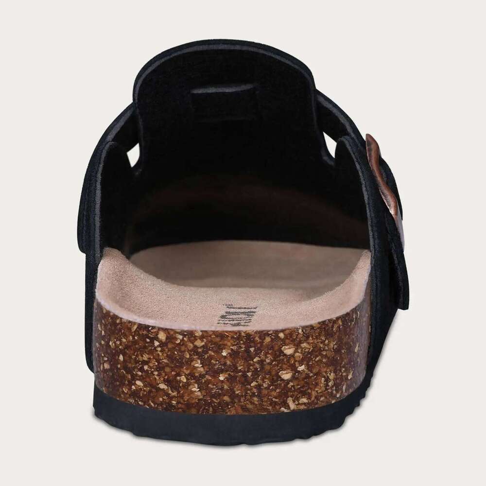 Kidmi Classic Women's Clog For Slippers Women Men Mules Cork Footbed Sandals with Arch Support Beach Slides Adjustable buckle