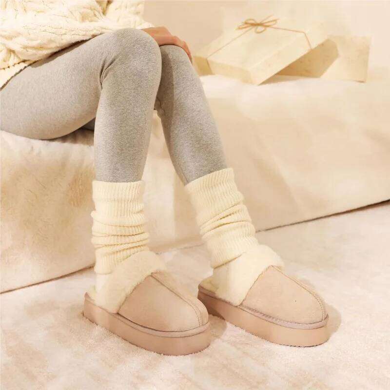 Kidmi New Women's Push Slippers Indoor and Outdoor Fashion Casual Slippprs Comfortable Winter Home Cotton Shoes with Memory Foam