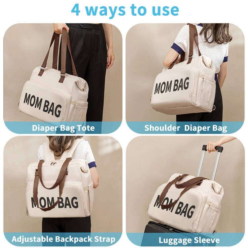 New Fashion Mommy Backpack for Outdoor Travel Baby Care Large Capacity Multifunctional Diaper Bag Nappy Organize Stroller Z260304
