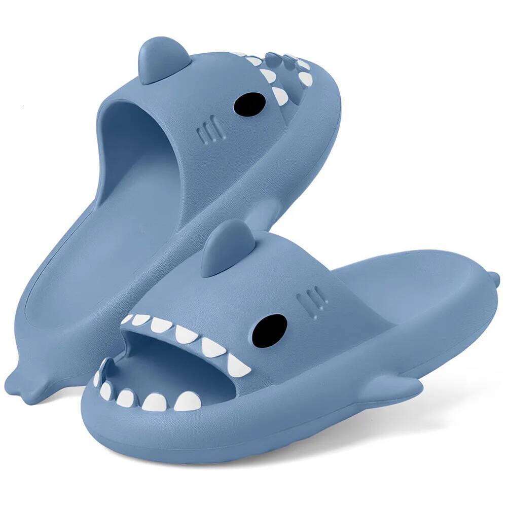 KIDMI Cloud Slippers Shark Cute Slides for Women Man Summer Boys Girls Outdoor Beach Sandals Shower Couple Shoes