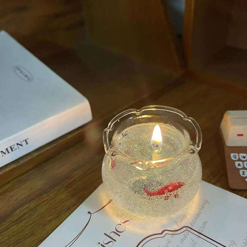 Bubble Fish Tank Goldfish Aromatherapy Candle Cute Room Props Birthday Gifts Best Friend Gift Christmas Decoration W260304 W260305