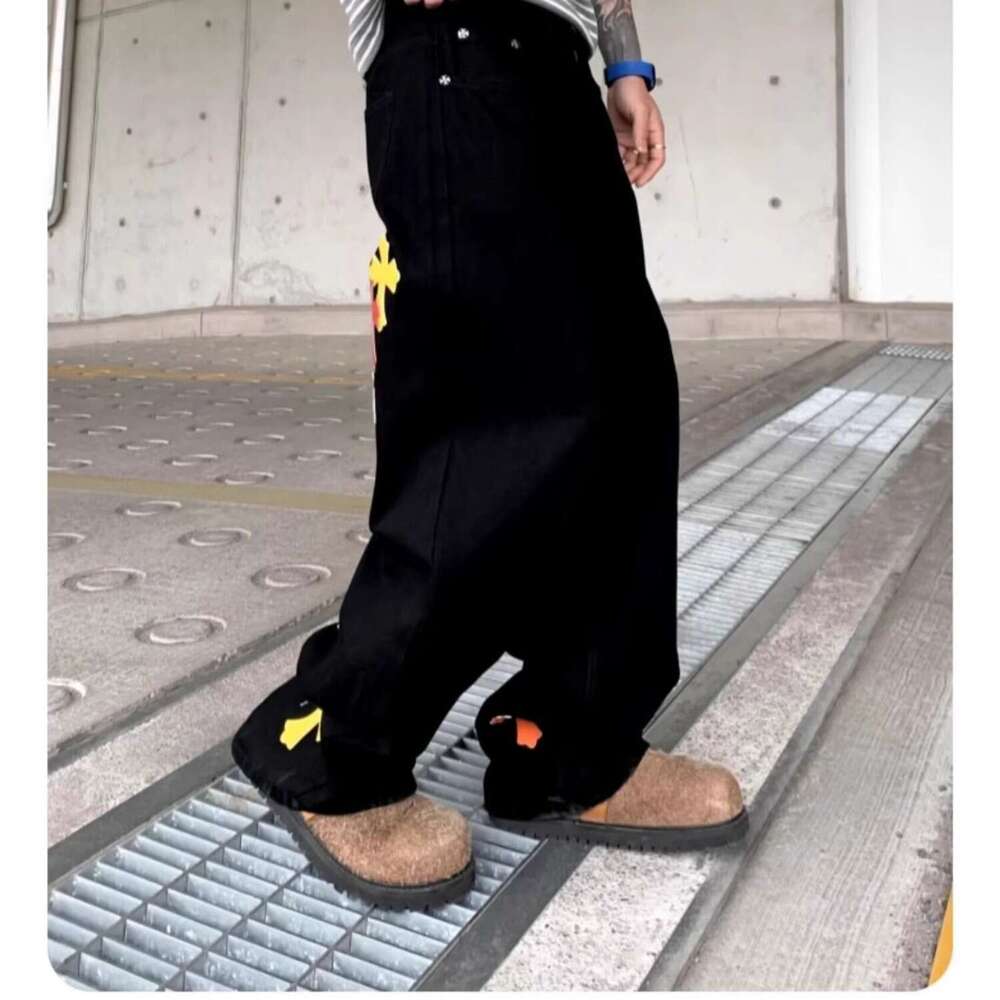 Cross jeans Men's spring and autumn style straight-leg loose wide-leg American pants are trendy, versatile and cool