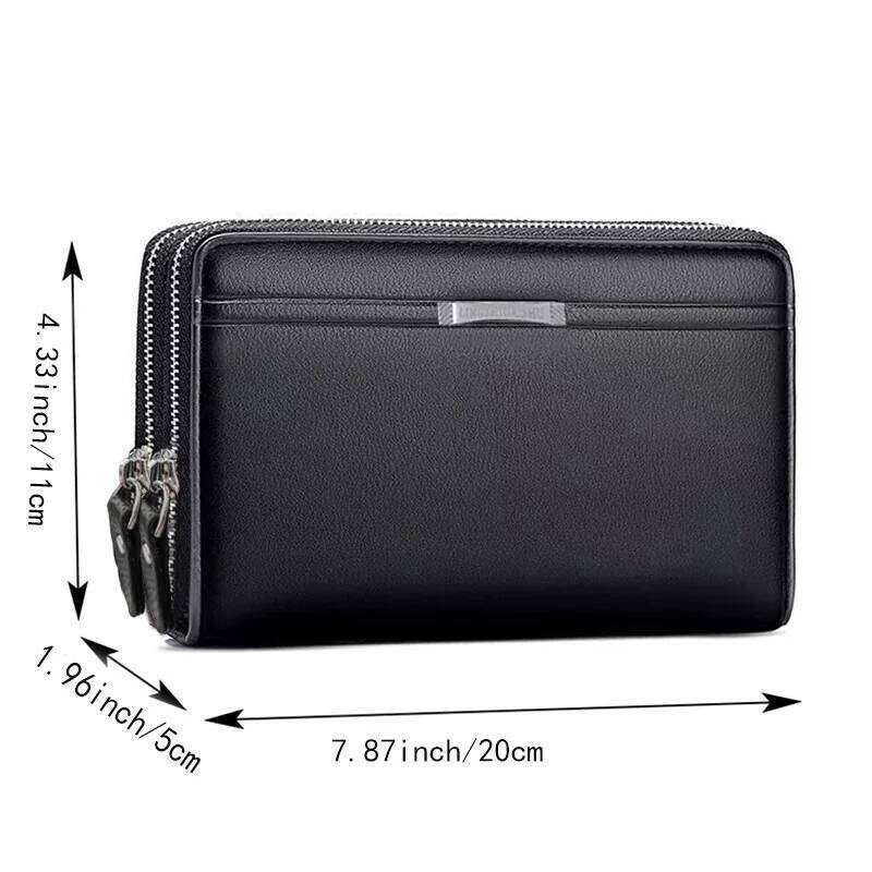 Men's wallet long money foreskin leather large business handbag mobile phone card holder men's gift father son husband b C260304