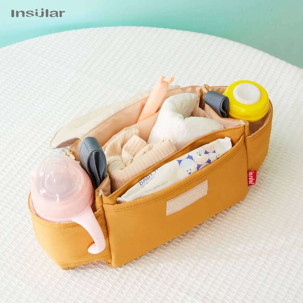 Mini Stroller Hanging Bags Nylon Cloth Bottle Cup Storage Pack Waterproof Infant Diaper Nappy Package Multi-functional Z260304