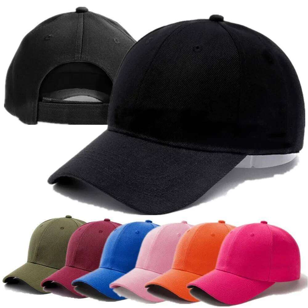 Unisex Casual Plain Baseball Adjustable Snapback Hats For Women Men Hip Hop Cap Street Dad Hat Y260304