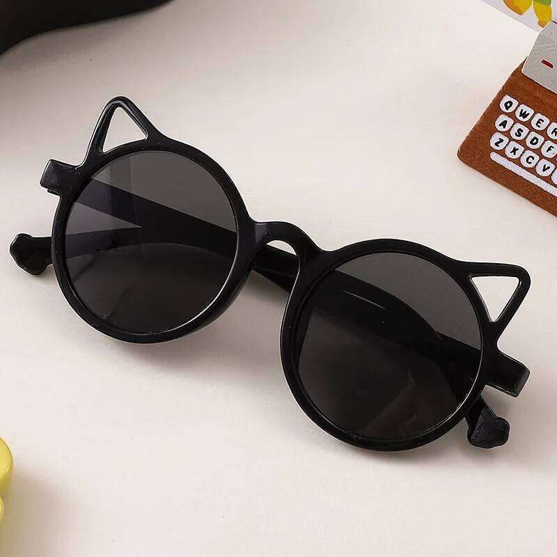 New Cat Ear Small Frame Round Sunglasses Children's Brand Fashion Sun Glasses Outdoor Shading for Girls Eyewear UV400 Z260304