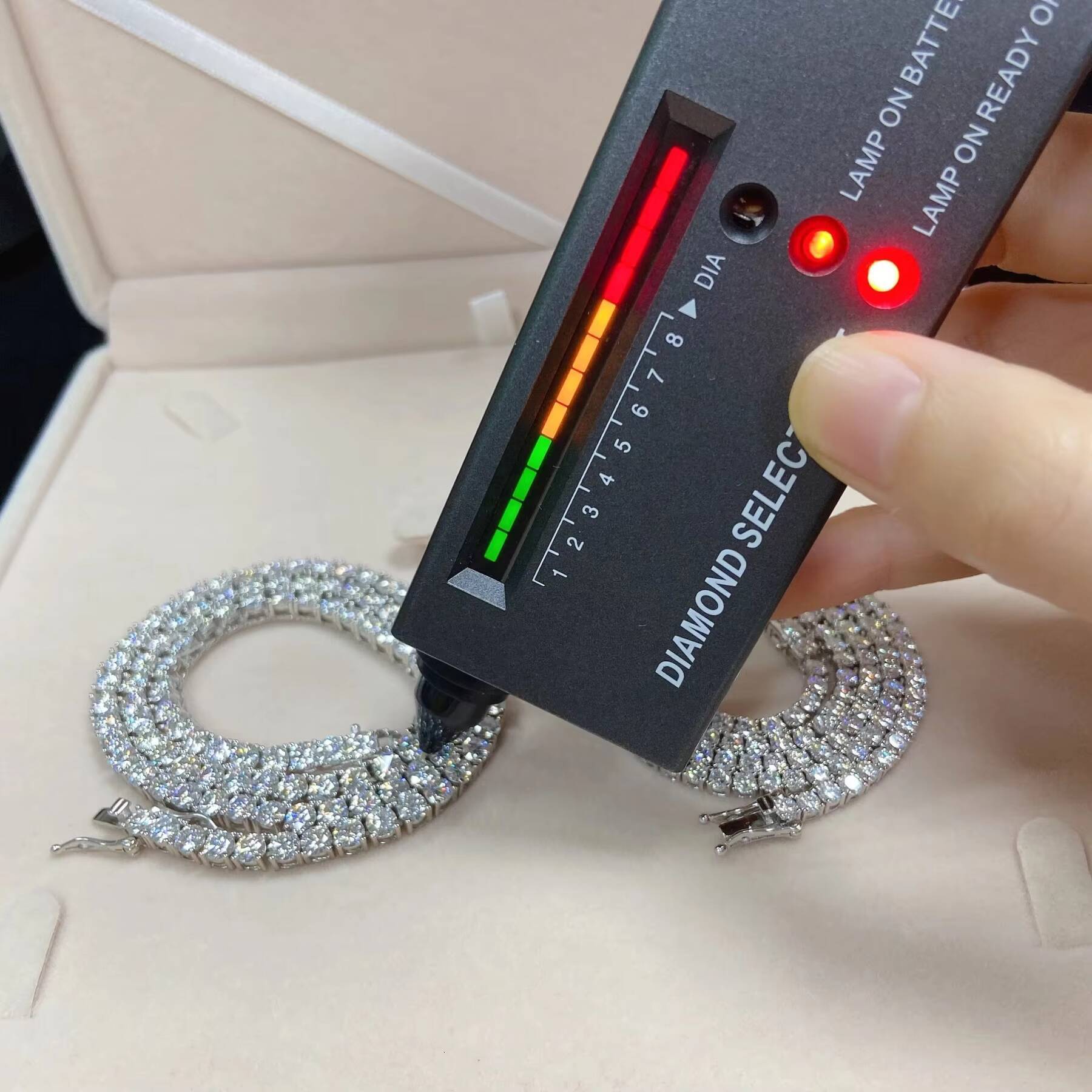 Drop Shipping Hip Hop VVS 925 Sterling Silver Moissanite Cluster Tennis Chain Moissanite Diamond Iced Out Tennis Chain Necklace