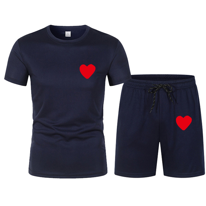 designer t shirt Tracksuits Men's T-shirt Shorts Set Summer Breathable Casual Running Set Fashion Printed Male Brand Sport Suit