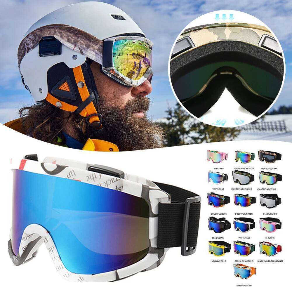 Fashion Double Layer Ski/Snowboard Windproof Impact Resistance Goggles For Cycling Snowmobiles S260304