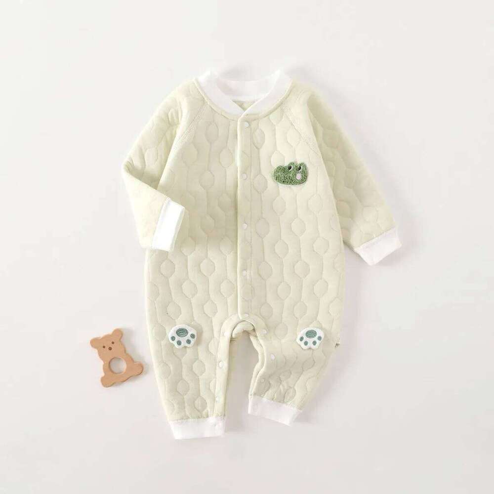 6-18 Month Baby Girl Soft Cute Bodysuit Newborns Boy Spring Autumn Warm Cotton Jumpsuit Infant Skin-firendly Comfortable Romper Z260304