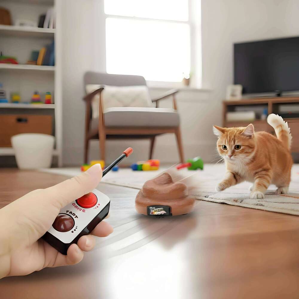 Speed Poo Farting Car, Remote Control Brown Moving Toy, Novelty Prank Gift for Kids, Funny Indoor Game, Party Entertainment Z260304