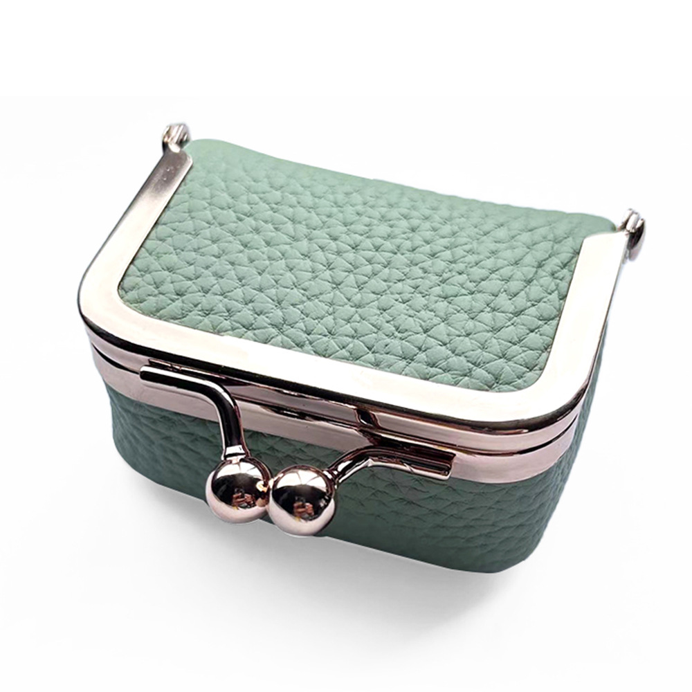 Genuine leather small coin purse with zipper, mini jewelry box for rings, necklaces, earrings and other accessories