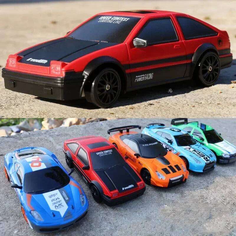 2.4G High speed Drift Rc 4WD Remote Control AE86 Model GTR Vehicle Car RC Racing Cars Toy for Children Christmas Gifts Z260304