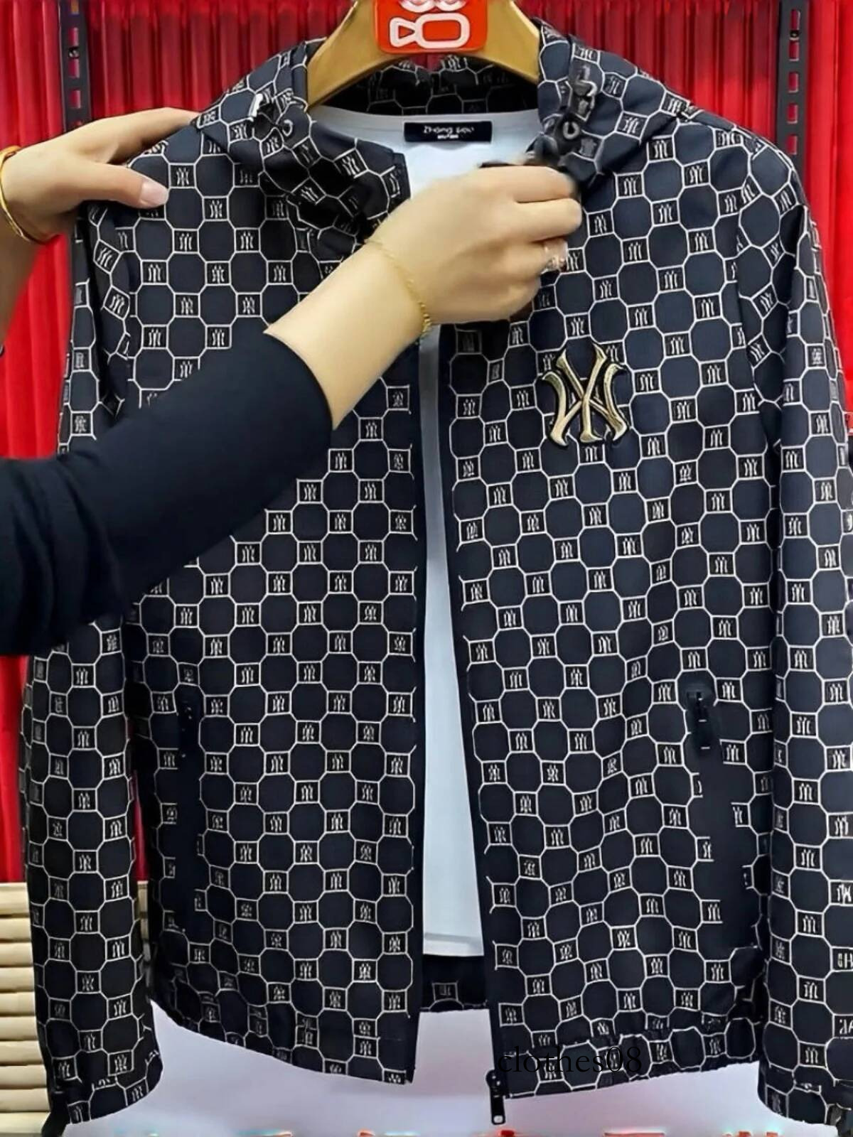 Men's Casual Plaid Jaet Comfortable Faionable Printed Personali Spring Autumn Wear Polyester Fiber Zipper Closure Outer...