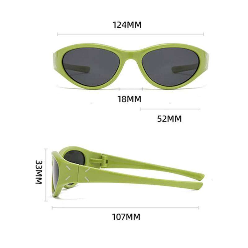 New Fashion Cat-eye Glasses Outdoor Sunshade Anti-ultraviolet Silicone Polarized Children's Sunglasses 23089 Z260304