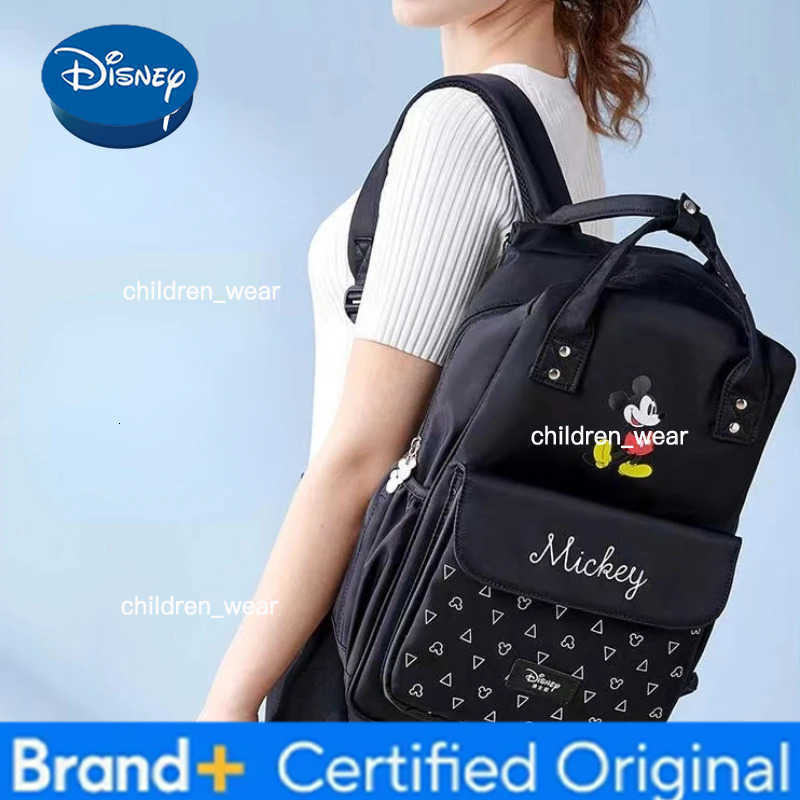 Disney New Diaper Bag Backpack Luxury Brand Original Fashion Baby Diaper Bag Backpack Cartoon Cute Storage Baby Bag High Quality H260305